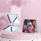 Mirroray - Portable PU Leather Folding Makeup Mirror
