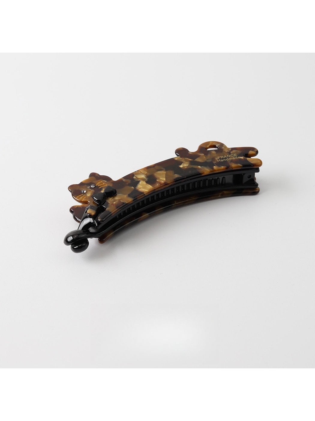 Beau - Painted Cat Motif Acetate Fiber Banana Clip