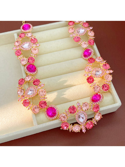 Nozari - Vintage Geometric Rhinestone Necklace