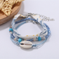 Lovra - Ocean Style Layered Shell Shaped Beaded Bracelet