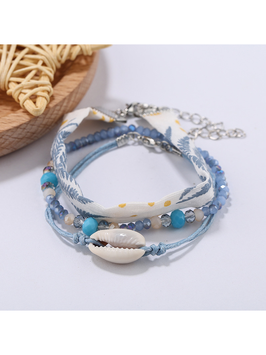 Lovra - Ocean Style Layered Shell Shaped Beaded Bracelet