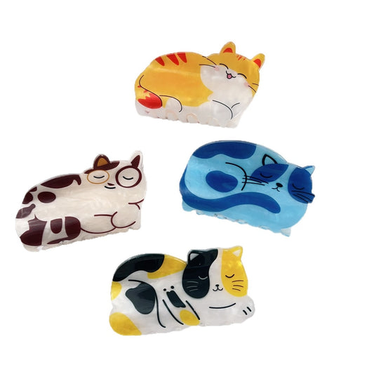 Beau - Cartoon Sleeping Cat Shaped Claw Clip