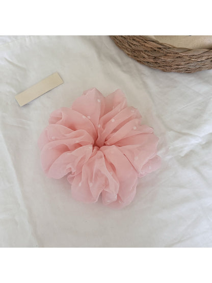 Gifty - Polyester Polka Dot Mesh Hair Tie Scrunchie