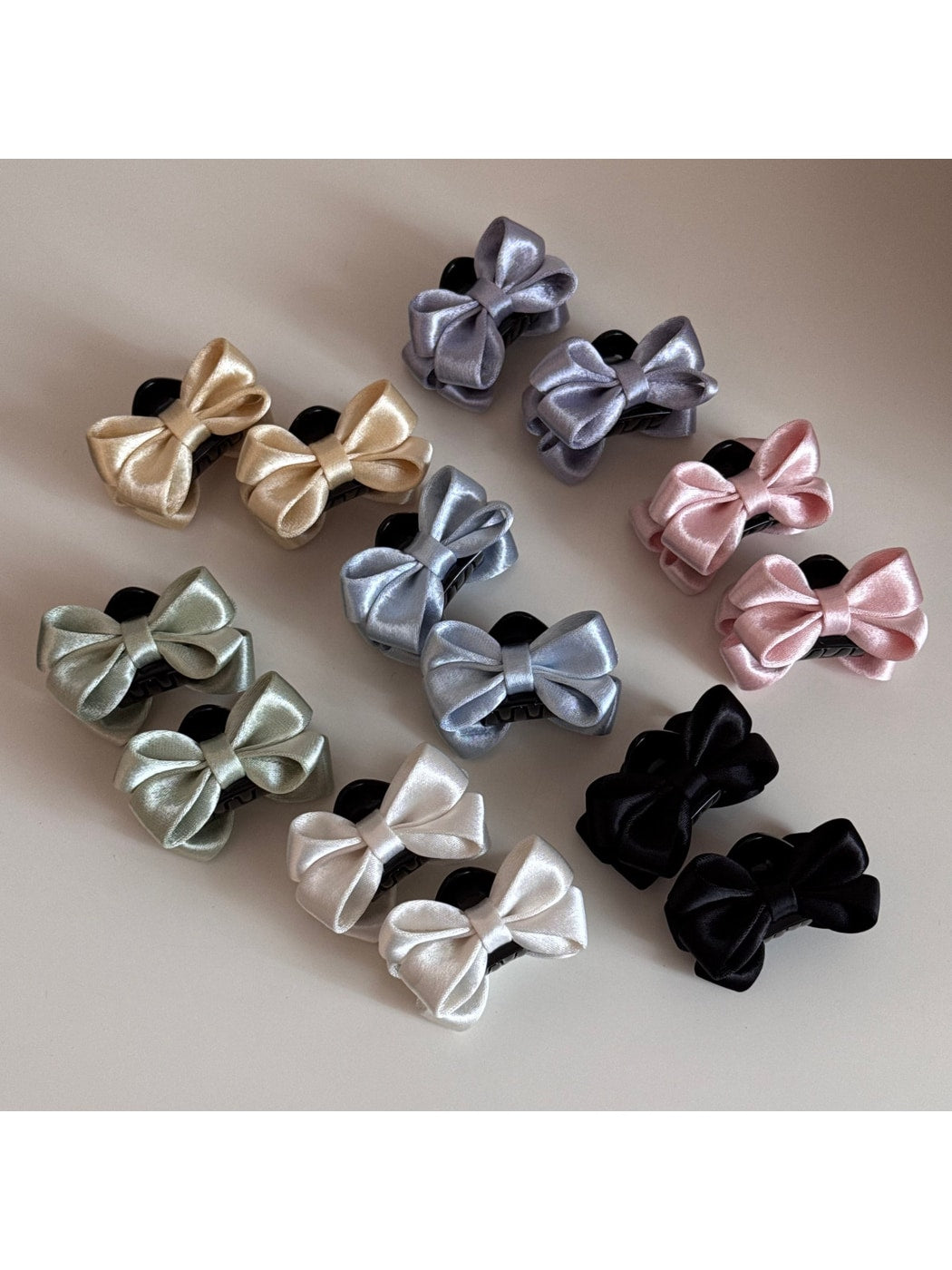 Beau - Sweet Polyester Bow Design Hair Claw Clip
