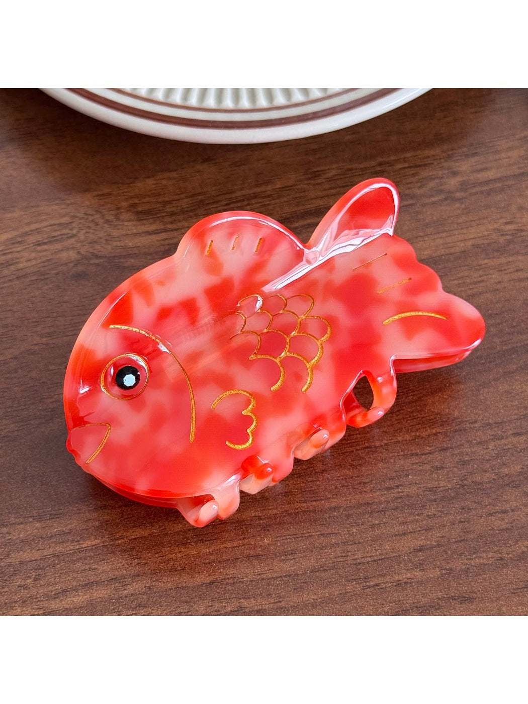 Beau - Cartoon Carp Design Acetate Hair Claw