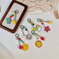 Keypus - Cartoon Beaded Printed Bag Charm Keychain