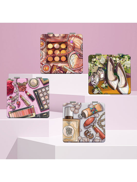 Mirroray - Cartoon Pattern Portable Folding Makeup Mirror