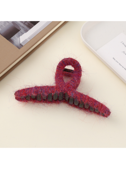 Beau - Solid Color Looped Top Hair Claw Clip