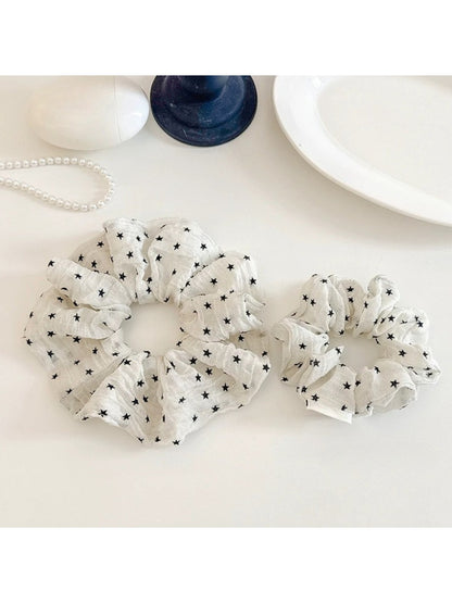Gifty - Elegant Star Pattern Ruffle Scrunchie