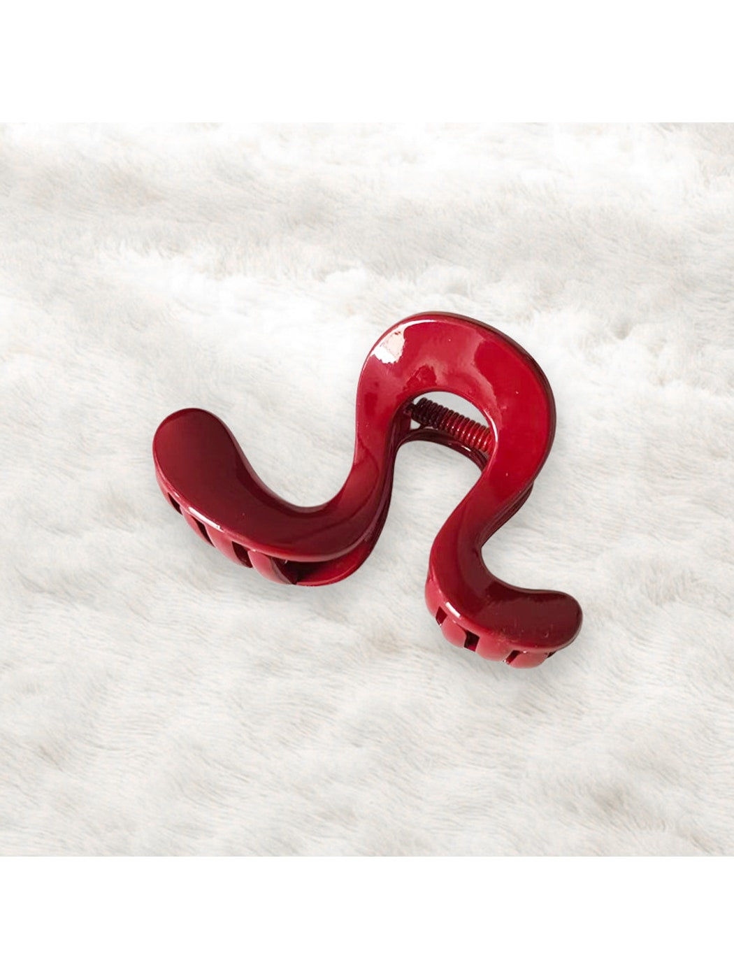 Beau - Retro Glossy Arc Plastic Claw Clip