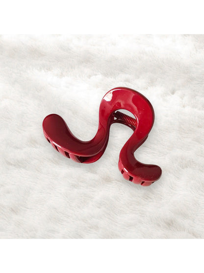 Beau - Retro Glossy Arc Plastic Claw Clip