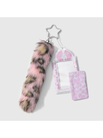 Keypus - Leopard Print Tail Key Ring Keychain Bag Charm