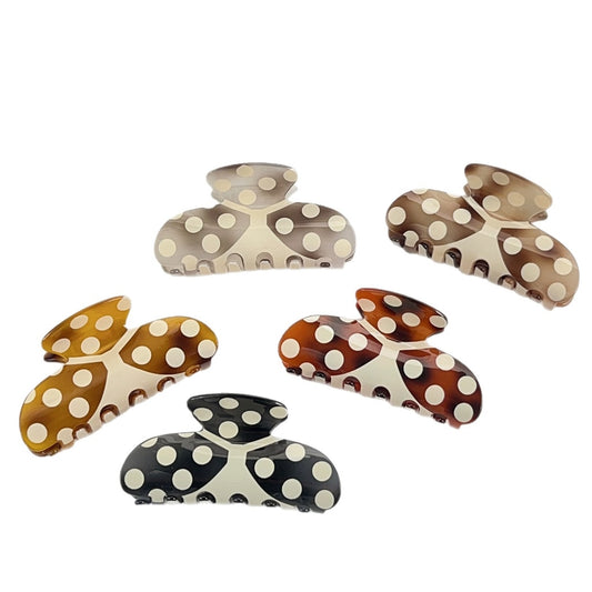 Beau - Butterfly Polka Dot Print Claw Clip