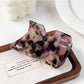 Beau - Glossy Marbled Acetate M Shape Claw Clip