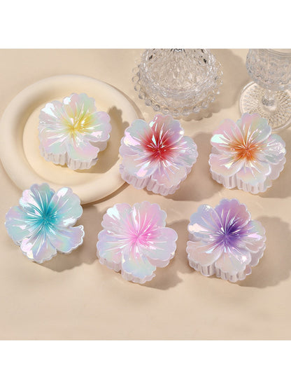 Beau - Gradient Floral Plastic Hair Claw Clip