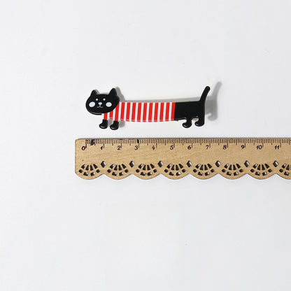 Beau - Cartoon Cat Pattern Acrylic Side Hair Clip