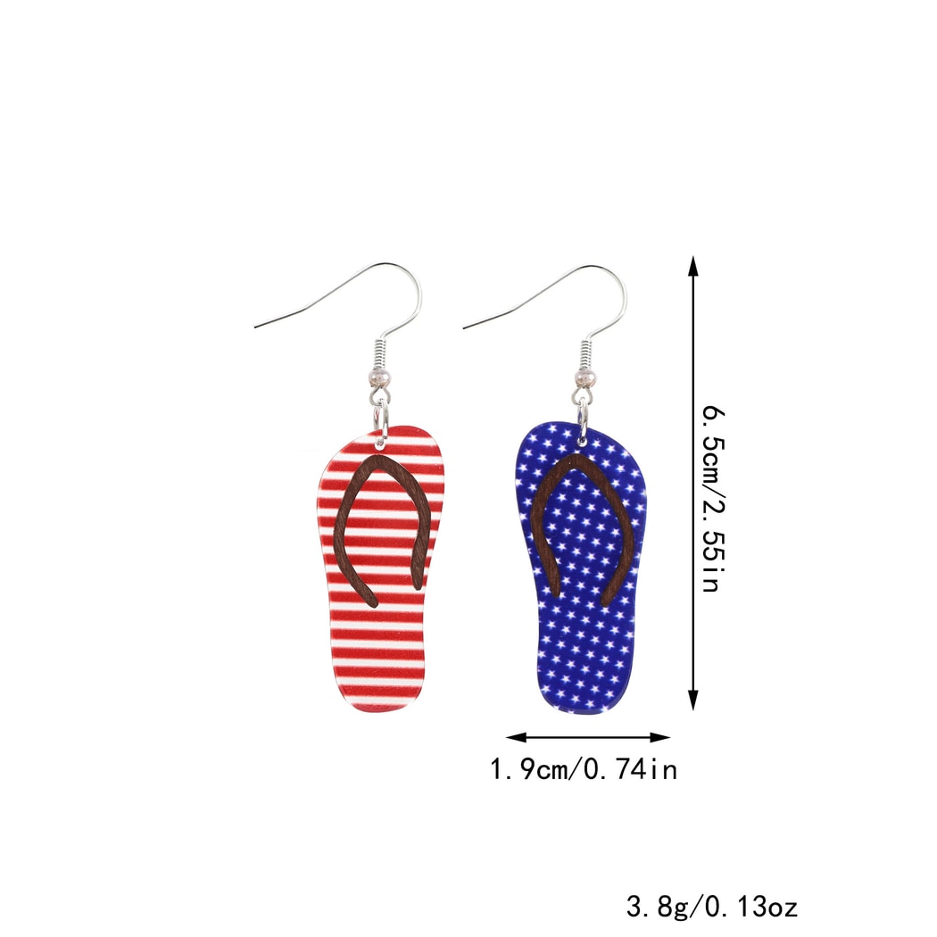 Earedge - Independence Day Theme Striped Earrings