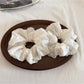 Gifty - Floral Cutout Embroidered Polyester Scrunchie