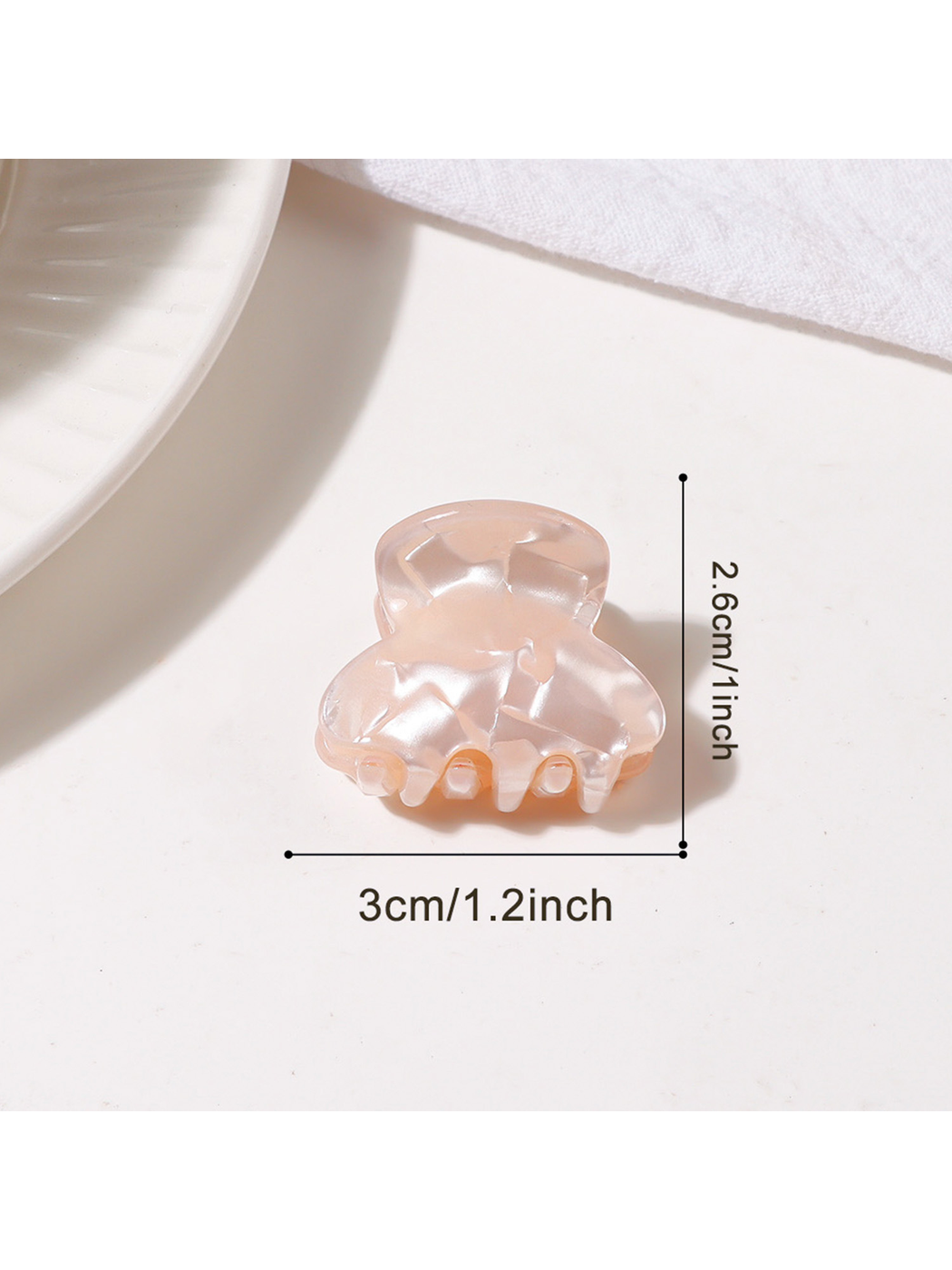 Beau - Glossy Mini Textured Hair Styling Claw Clip
