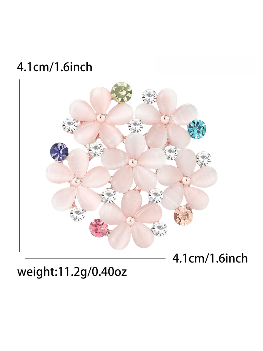 Brovia - Alloy Floral Accent Brooch Pin Accessory