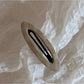 Beau - Plaid Fabric Covered Oval Alloy Hair Clip