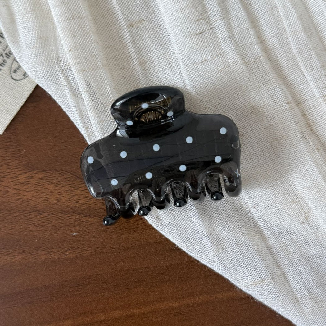 Beau - Polka Dot Geometric Hair Styling Claw Clip