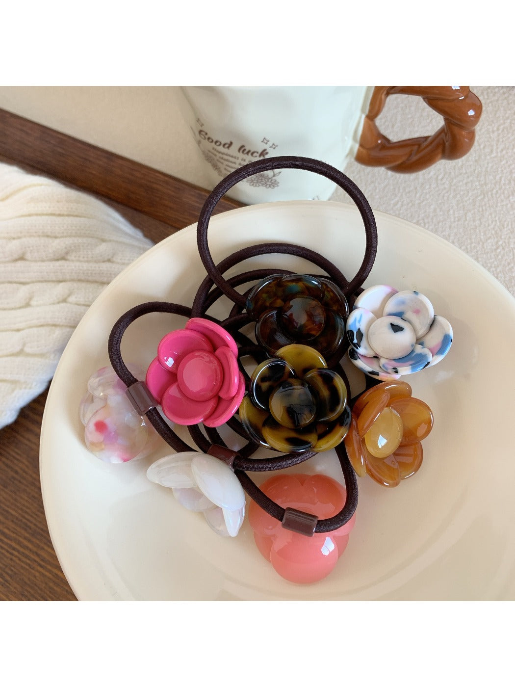 Gifty - Iridescent Acetate Flower Hair Tie