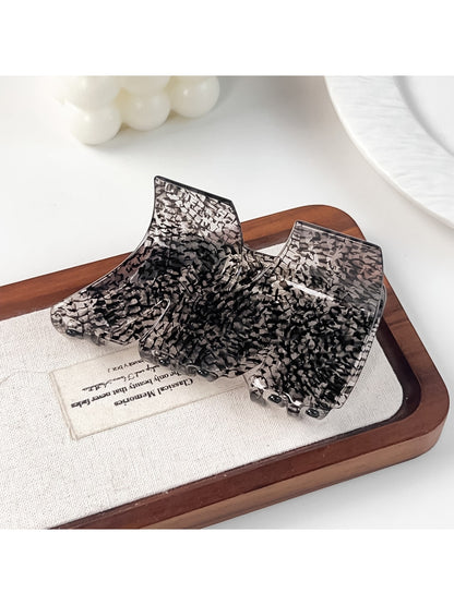 Beau - Glossy Marbled Acetate M Shape Claw Clip