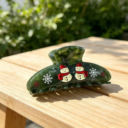 Beau - Christmas Theme Acetate Claw Clip