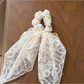 Gifty - Floral Lace Layered Oversized Scrunchie