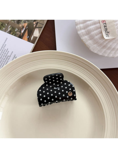 Beau - Simple Polka Dot Half Round Claw Clip