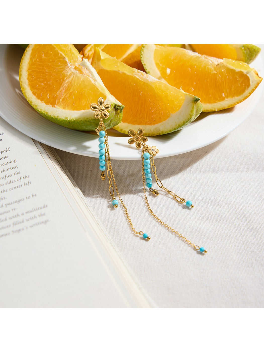 Earedge - Vintage Floral Chain Earrings