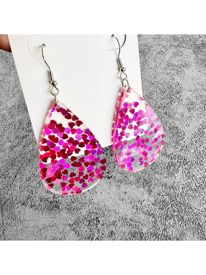 Earedge - Cute Teardrop Heart Earrings