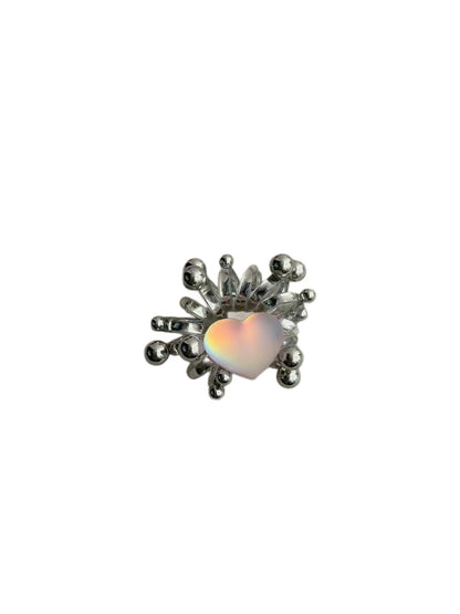 Gifty - Sweet Heart Detail Coil Plastic Hair Tie