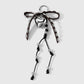 Keypus - Y2K Style Heart and Stud Detail Keychain