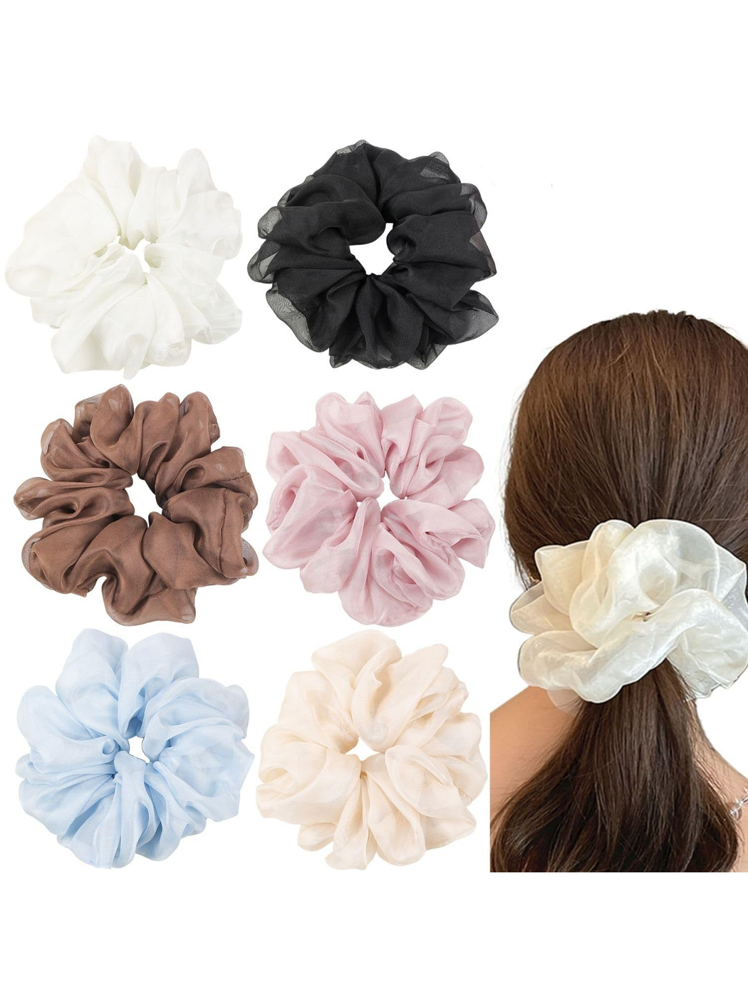 Gifty - Large Soft Chiffon Hair Scrunchie