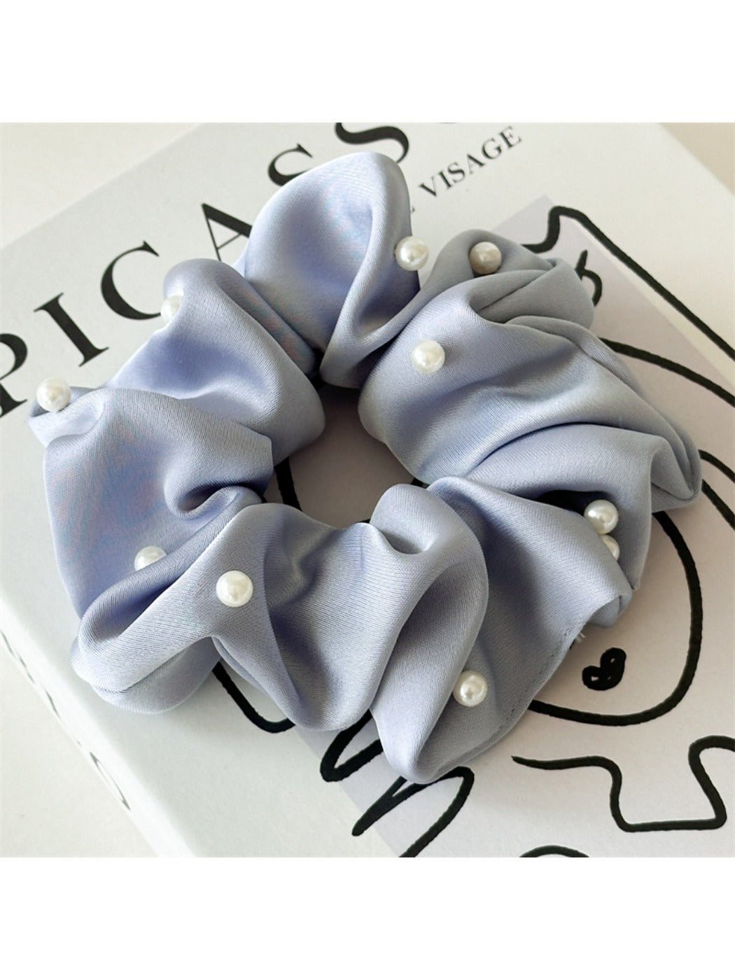Gifty - Solid Color Satin Fabric Hair Ties