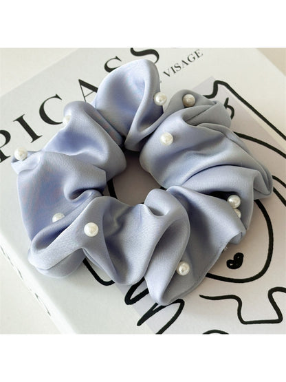 Gifty - Solid Color Satin Fabric Hair Ties