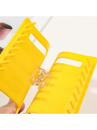 Beau - Yellow Caution Sign Shaped Claw Clip