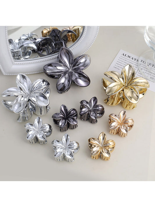 Beau - Petal Shape Plastic Alloy Fashion Claw Clip