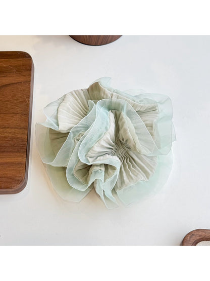 Gifty - Sheer Mesh Scrunchie Elegant Ruffle Hair Tie