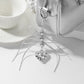Keypus - Silver Tone Bow and Heart Keychain