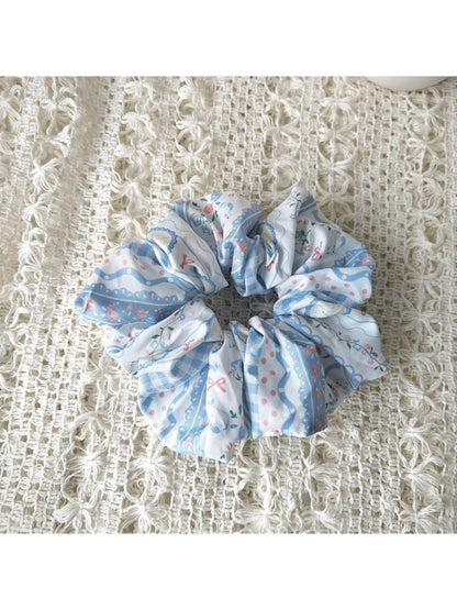 Gifty - Cartoon Print Polyester Ruffle Scrunchie