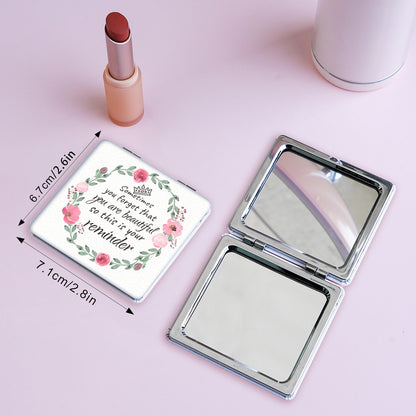 Mirroray - Floral Quote Compact Tabletop Makeup Mirror