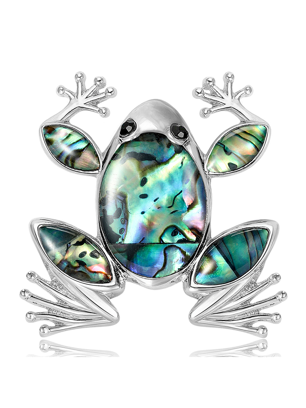 Brovia - Alloy Frog Inlay Fashion Accent Brooch Pin