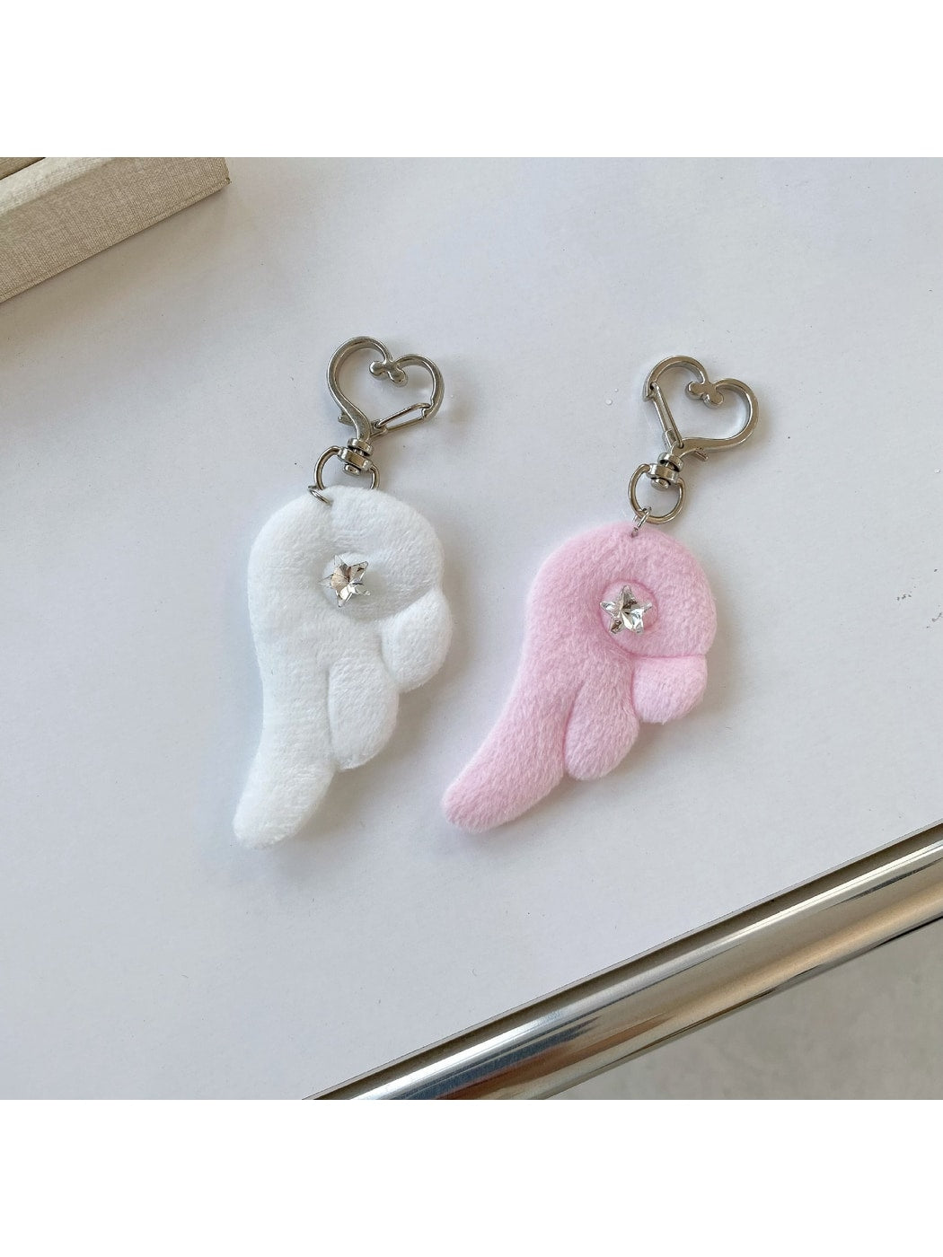 Keypus - Plush Look Angel Wing Purse Charm Keychain