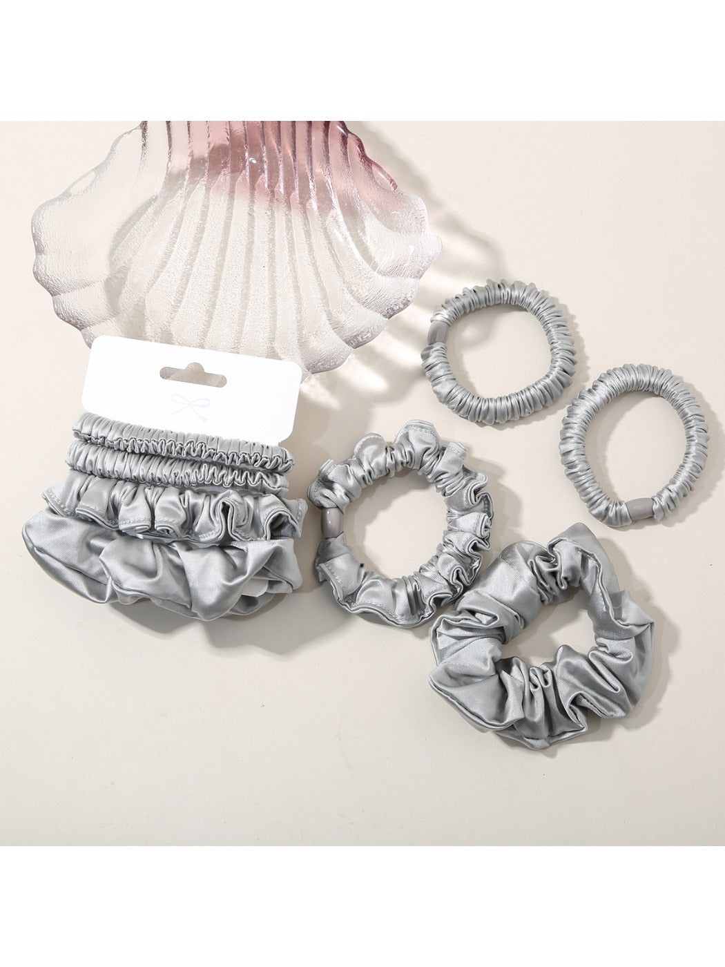 Gifty - Pastel Ruffled Hair Ties Set
