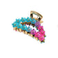 Beau - Half Round Openwork Flower Claw Clip