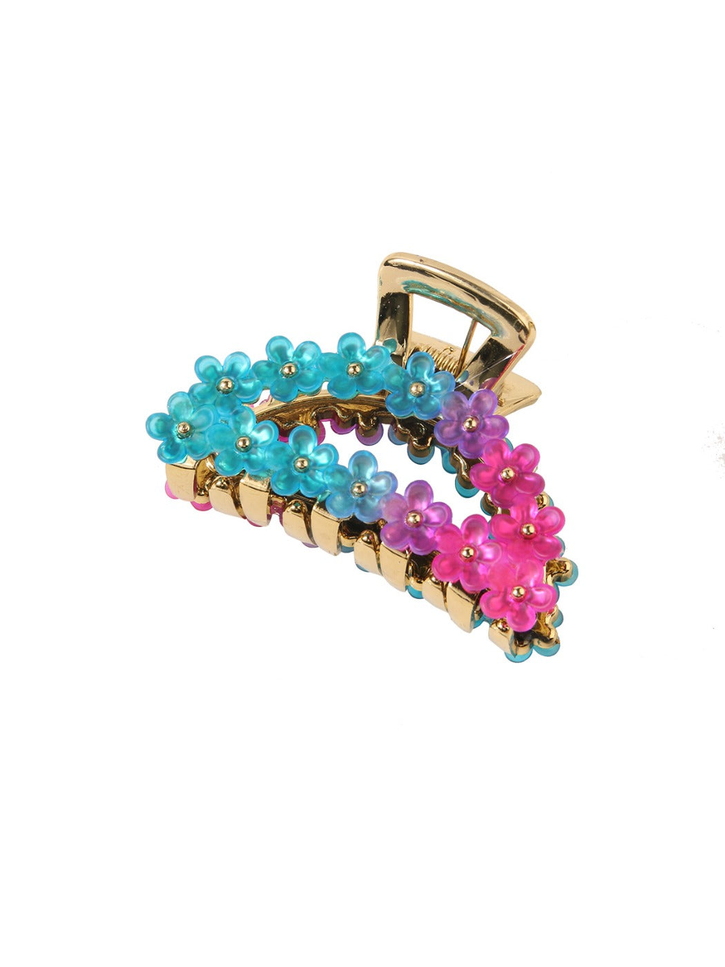 Beau - Half Round Openwork Flower Claw Clip