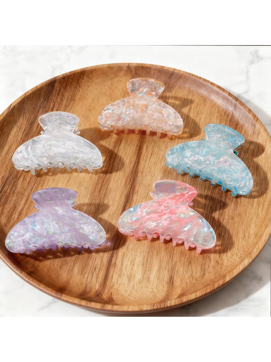 Beau - Iridescent Half Round Hair Claw Clip